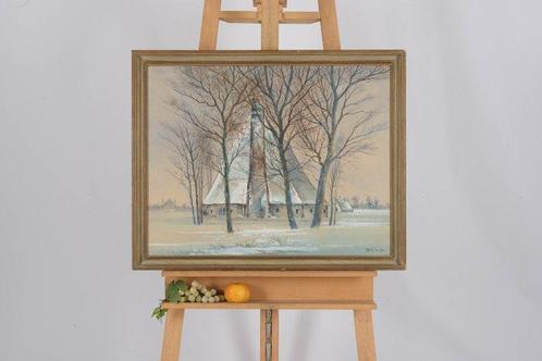 Henk ten Cate (1867-1955) - Winterlandschap met boerderij, Antiek en Kunst, Kunst | Schilderijen | Klassiek