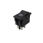 Schakelaar - Zwart - 12V - 35A - 4 polig - Gele LED, Doe-het-zelf en Verbouw, Ophalen of Verzenden, Nieuw, Schakelaar