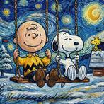 LuisonArt - LEsplosione Floreale di Snoopy: Un Murale di