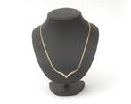 Een 14 krt. geelgouden collier met V-vormig, Sieraden, Tassen en Uiterlijk, Kettingen, Gebruikt, Goud, Goud