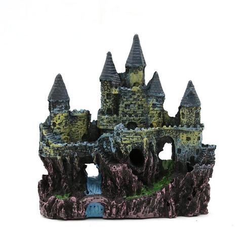 Kasteel op een berg OS-267 - aquarium decoratie, Dieren en Toebehoren, Vissen | Aquaria en Toebehoren, Sierelement, Nieuw, Ophalen of Verzenden
