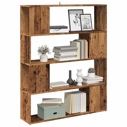vidaXL Boekenkast / kamerscherm 100x24x124,5 cm oud, Huis en Inrichting, Kasten | Boekenkasten, Nieuw, Overige houtsoorten, Verzenden