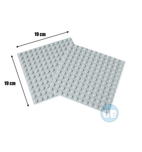 Bouwplaat lichtgrijs - 19 x 19 cm - 2 stuks, Kinderen en Baby's, Speelgoed | Duplo en Lego, Nieuw, Verzenden
