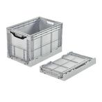 Klapkrat, 600x400x400 mm, euronorm, grijs kunststof,, Gebruikt, 40 tot 60 cm, 50 tot 75 cm, Ophalen of Verzenden