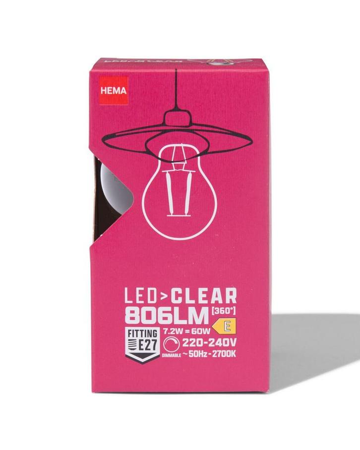 HEMA Ledlamp peervorm dimbaar 2700K E27 wit, Huis en Inrichting, Lampen | Overige, Nieuw, Verzenden