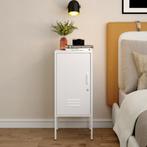 Nachtkastje set van 2 Hausjärvi 82x35x35 cm staal wit [en.ca, Huis en Inrichting, Tafels | Bijzettafels, Verzenden, Nieuw