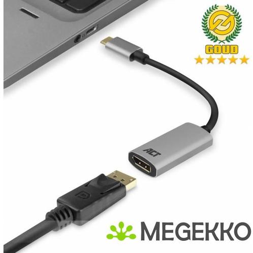 ACT USB-C naar DisplayPort female adapter 4K @ 60Hz, Computers en Software, Overige Computers en Software, Nieuw, Verzenden
