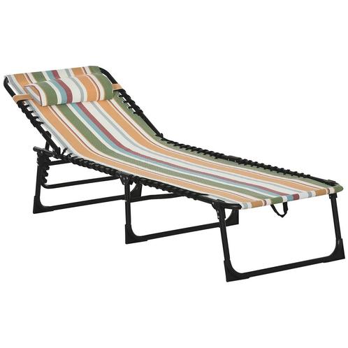 TRUUSK Outsuuny Opvouwbare Zonneligstoel Tuinligstoel, Ligst, Tuin en Terras, Overige Tuin en Terras, Nieuw, Verzenden