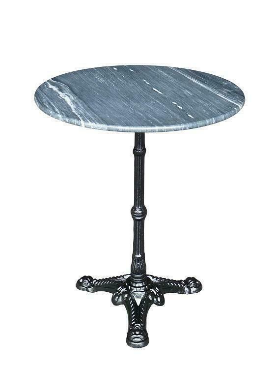 Franse bistrotafel marmer blad gietijzer onderstel 60 cm, Huis en Inrichting, Tafels | Eettafels, 50 tot 100 cm, 50 tot 100 cm