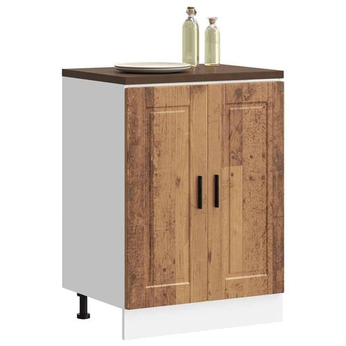 vidaXL Keuken onderkast Porto bewerkt hout oud houtkleurig, Huis en Inrichting, Keuken | Keukenelementen, Bruin, Nieuw, Verzenden