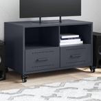 vidaXL Tv-meubel 68x39x43,5 cm staal antracietkleurig, Verzenden, Nieuw, Metaal