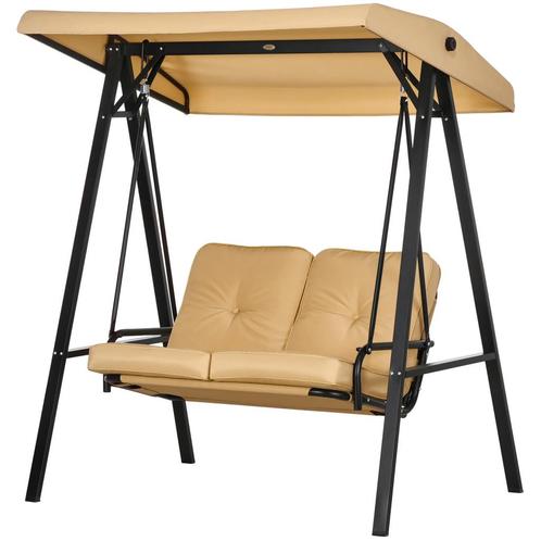 TRUUSK Outsuuny Hollywoodschaukel 3-zits Tuinschommel Met Ve, Tuin en Terras, Overige Tuin en Terras, Nieuw, Verzenden
