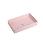 Wastafel Carla 60x37x11cm mat roze inclusief afvoerplug, Doe-het-zelf en Verbouw, Sanitair, Verzenden, Nieuw