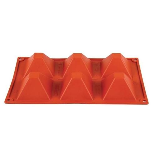 Siliconen bakvorm - 6 piramides, Zakelijke goederen, Horeca | Keukenapparatuur, Nieuw in verpakking, Verzenden
