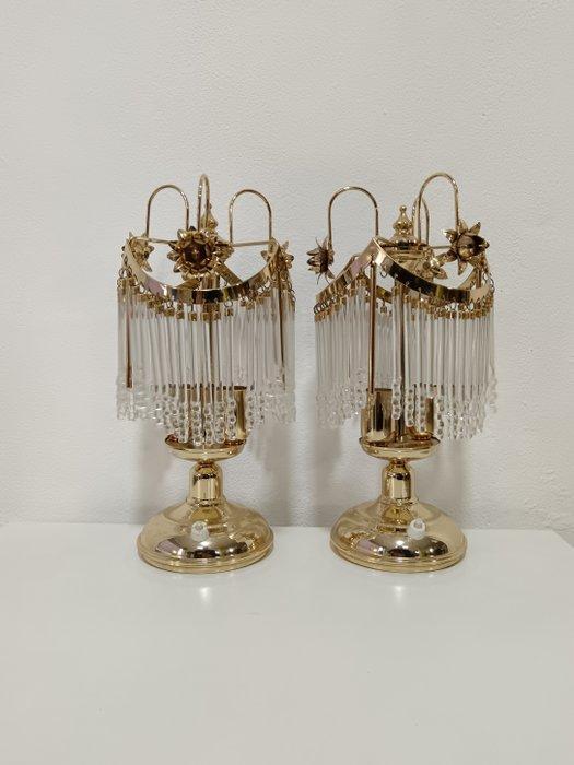 Bureaulamp - Gouden tafellamp - Messing - tafellamp, Antiek en Kunst, Curiosa en Brocante