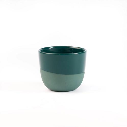 Espresso Kopje &#8211; Half Glazed | Pine Green, Witgoed en Apparatuur, Koffiemachine-accessoires, Nieuw, Verzenden