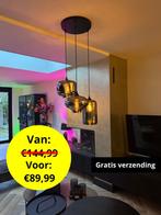 Hanglamp 3-Lichts Mix | Rookglas | Industrieel | Woonkamer |, Huis en Inrichting, Lampen | Hanglampen, Verzenden, Nieuw, Glas