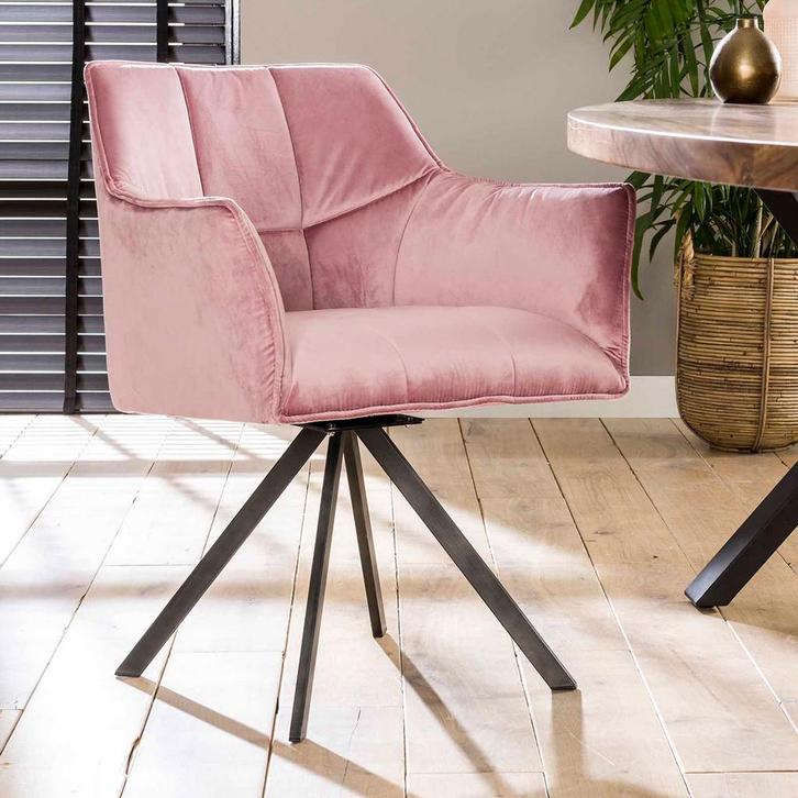 *WOONWINKEL* Roze Eetkamerstoel Draaibaar, Huis en Inrichting, Stoelen, Nieuw, Verzenden