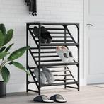 vidaXL Schoenenrek 60x30x85 cm bewerkt hout grijs sonoma, Huis en Inrichting, Verzenden, Nieuw