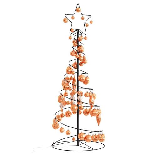 vidaXL Kerstboom lichtkegel met kerstballen 80 LEDs, Diversen, Kerst, Nieuw, Verzenden