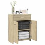 vidaXL Badkamerkast 60x33x80 cm spaanplaat sonoma, Verzenden, Nieuw, Minder dan 100 cm
