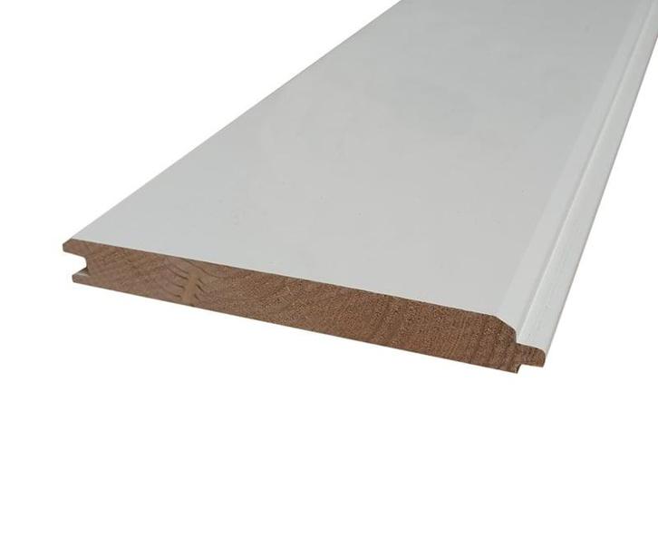 Vuren vellingdeel wit gegrond 18x190mm, Doe-het-zelf en Verbouw, Hout en Planken, Nieuw, Ophalen of Verzenden