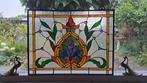 Art Nouveau Glas-in-loodraam - 1970-1980, Antiek en Kunst