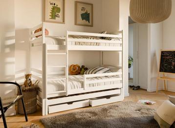Stapelbed met Lade Luuk - 3-persoons - 90 x 200 - Wit beschikbaar voor biedingen