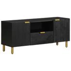 vidaXL tv-meubel 105x33x46 cm bewerkt hout zwart, Huis en Inrichting, Woonaccessoires | Cd- en Dvd-rekken, Verzenden, Nieuw