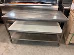 RVS tafel met 2 onderschappen 2-HANDS, Nieuw in verpakking