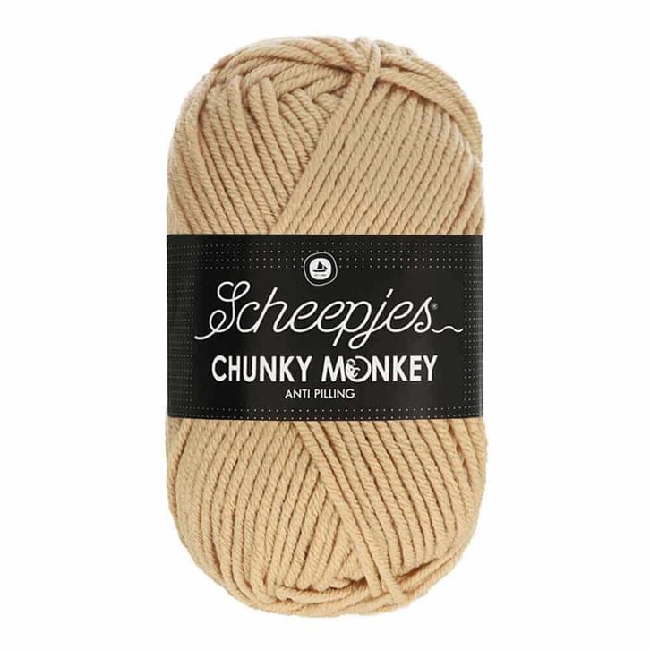 Scheepjes Chunky Monkey 100g - 1710 Camel, Hobby en Vrije tijd, Breien en Haken, Nieuw, Verzenden