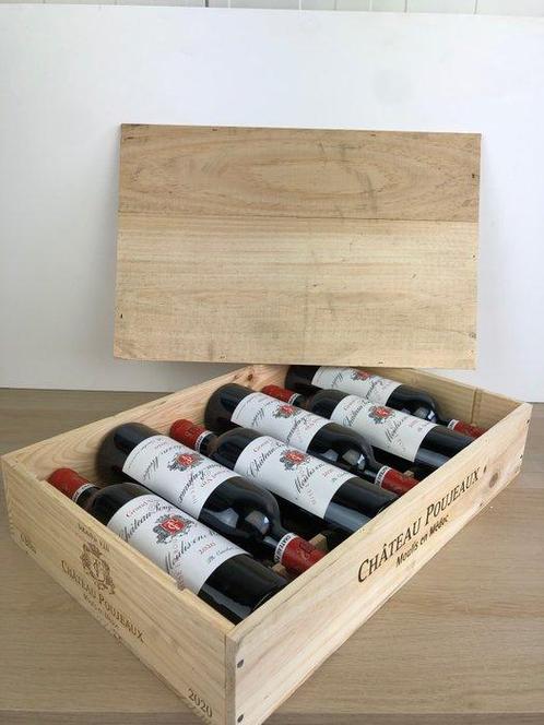 2020 Château Poujeaux - Bordeaux - 6 Flessen (0.75 liter), Verzamelen, Wijnen
