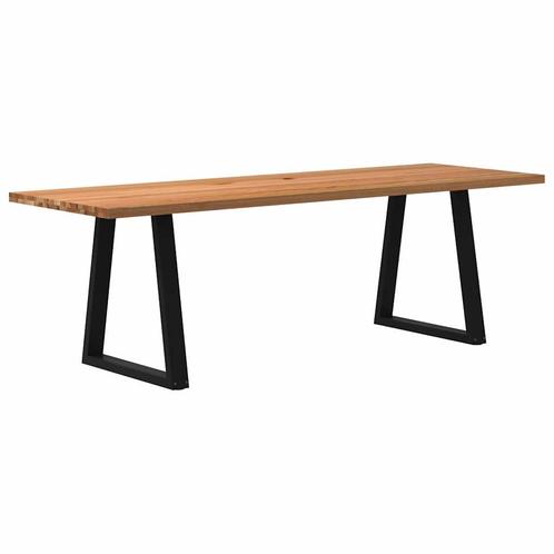 vidaXL Eettafel rechthoekig 240x80x74 cm massief eikenhout, Huis en Inrichting, Tafels | Eettafels, Nieuw, Verzenden