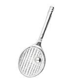 Zilveren Tennisracket ketting hanger - groot met bal, Nieuw, Verzenden