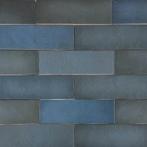 Handvorm wandtegel 6,5x20 donker blauw random mat, Nieuw, Ophalen of Verzenden, 10 m² of meer, Wandtegels