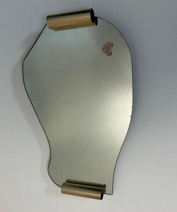 Wandspiegel - Glas, Metaal - Asymmetrische spiegel, Antiek en Kunst, Kunst | Designobjecten