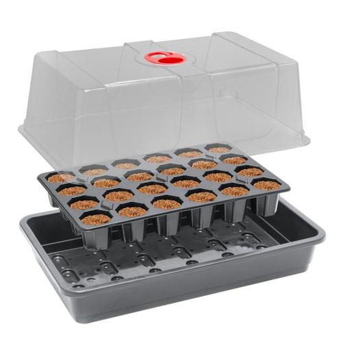ROOT!T Kweekset, incl. 24-delige tray met kweekblokjes,, Tuin en Terras, Kweekspullen, Nieuw, Ophalen of Verzenden