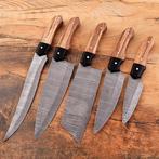 Keukenmes - Chefs knife - Olijfhout, hars en gevouwen staal