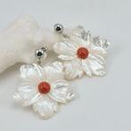 Bloedkoraal - Zilver - Oorbellen