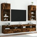 vidaXL Tv-meubels met LED-verlichting 2 st 40,5x30x90 cm, Huis en Inrichting, Kasten | Televisiemeubels, Nieuw, Verzenden