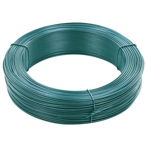 vidaXL Hekbinddraad 250 m 0,9/1,4 mm staal zwartachtig groen, Tuin en Terras, Tuinhekken en Hekwerk, Nieuw, Verzenden