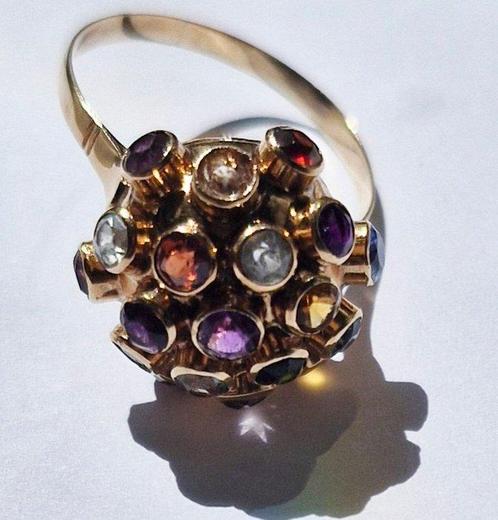 Zonder Minimumprijs - Ring - 14 karaat Geel goud - Saffier,, Sieraden, Tassen en Uiterlijk, Ringen