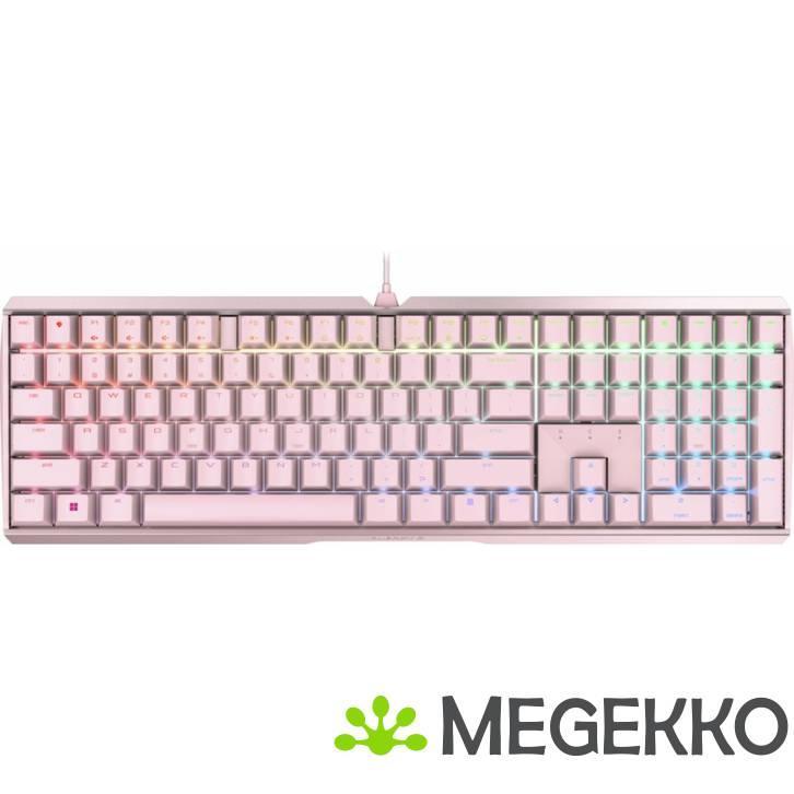 Cherry MX Board 3.0S RGB Roze Cherry MX Red, Computers en Software, Toetsenborden, Nieuw, Verzenden