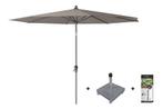 Platinum Riva parasol 3 m. rond - Premium - Havanna + voet +, Tuin en Terras, Nieuw, Parasolvoet, Verzenden, Kantelbaar