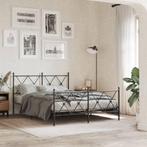vidaXL Bedframe met hoofd- en voeteneinde metaal zwart, Huis en Inrichting, Slaapkamer | Bedden, Verzenden, Zwart, Metaal, Nieuw