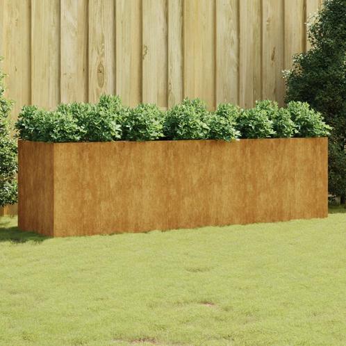 vidaXL Plantenbak verhoogd 280x80x80 cm cortenstaal, Tuin en Terras, Bloembakken en Plantenbakken, 100 cm of meer, Nieuw, Metaal