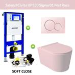 Geberit UP320 Toiletset Wandcloset Salenzi Civita Mat Roze, Ophalen of Verzenden, Nieuw, Overige typen