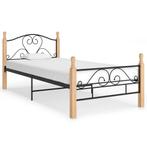 vidaXL Bedframe metaal zwart 90x200 cm, 90 cm, Eenpersoons, Verzenden, Zwart