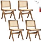 Houten stoel Lizzy met Weens vlechtwerk in boho-stijl - lich, Huis en Inrichting, Stoelen, Verzenden, Nieuw