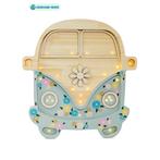 Nachtlampje volkswagen bus | Flower power (kinderlamp), Ophalen of Verzenden, Nieuw